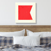 文字「航海のB」信号フラグ キャンバスプリント (インサイチュ (寝室))