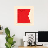 文字「航海のB」信号フラグ ポスター (ホームオフィス)