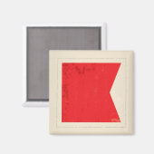 文字「航海のB」信号フラグ マグネット (正面/裏面)