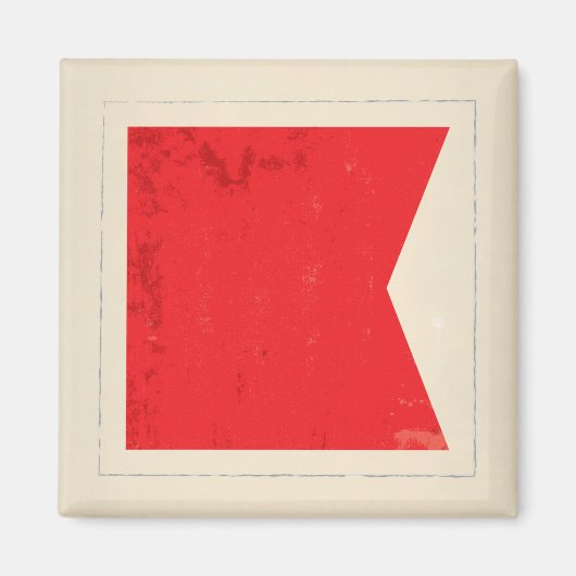 文字「航海のB」信号フラグ マグネット (正面)