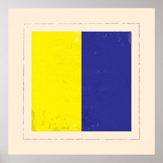 文字「航海のK」信号フラグ ポスター (正面)