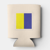 文字「航海のK」信号フラグ 缶クーラー (裏面)