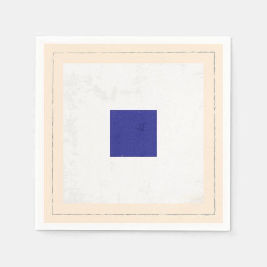文字「航海のS」信号フラグ スタンダードカクテルナプキン (正面)