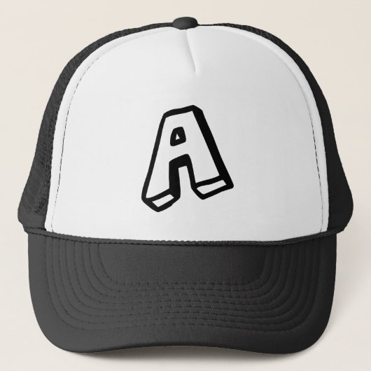 文字「A」 キャップ (正面)