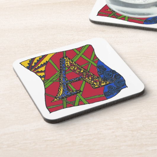 文字「A」 コースター (左側)