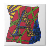 文字「A」 タイル (正面)