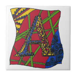 文字「A」 タイル