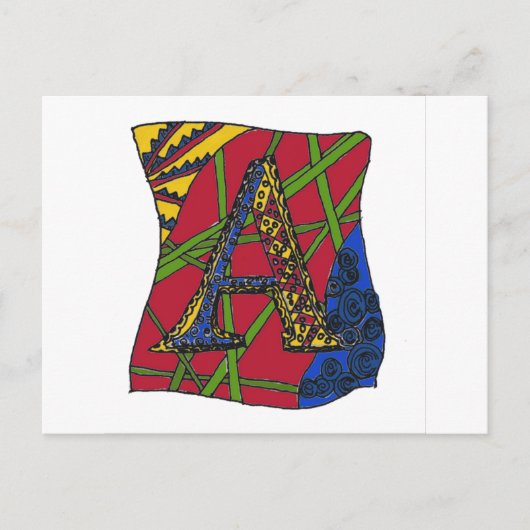 文字「A」 ポストカード (正面)