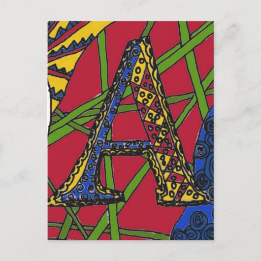 文字「A」 ポストカード (正面)