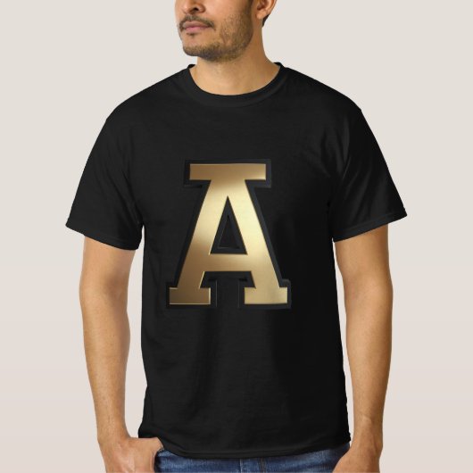文字「A」 Tシャツ (正面)