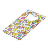 文字、Groovy、レトロ90s、白 クレジットカード栓抜き (裏面アングル)