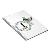 文字"J"のリース付き鳥 ノートブック (右側)