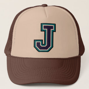文字"J"モノグラム キャップ