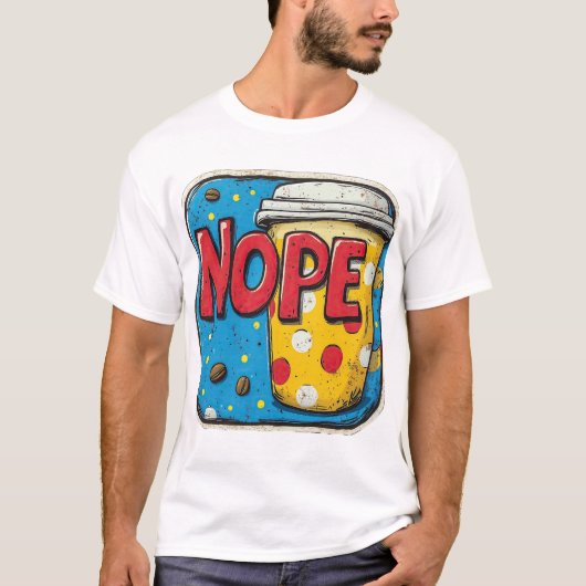 文字「NOPE」 Tシャツ (正面)