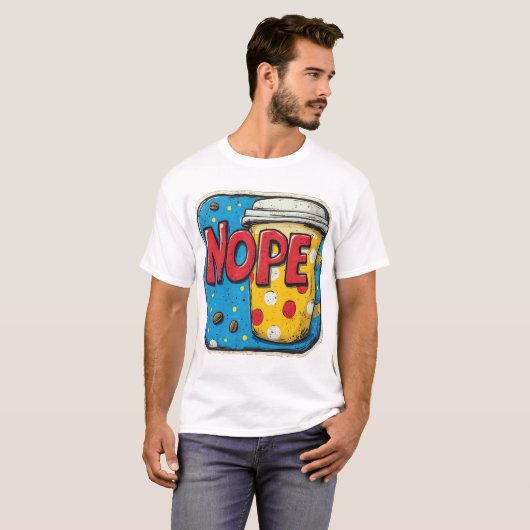 文字「NOPE」 Tシャツ (正面フル)