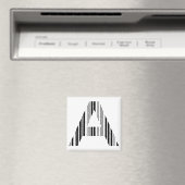 文字Aバーコード1番目のイニシャルバーコードパターン マグネット (インサイチュ (食洗機))