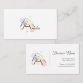 文字Aポーズをピラティス | モノグラム文字Aピラティス 名刺 (正面/裏面)