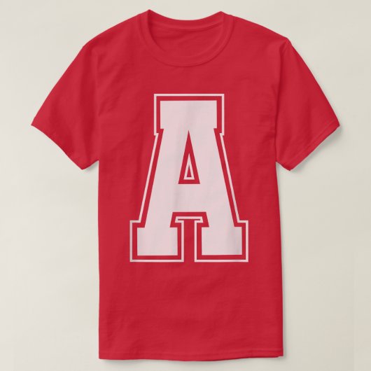 文字A – アルファベット大文字のイニシはっきりしたア Tシャツ (デザイン正面)
