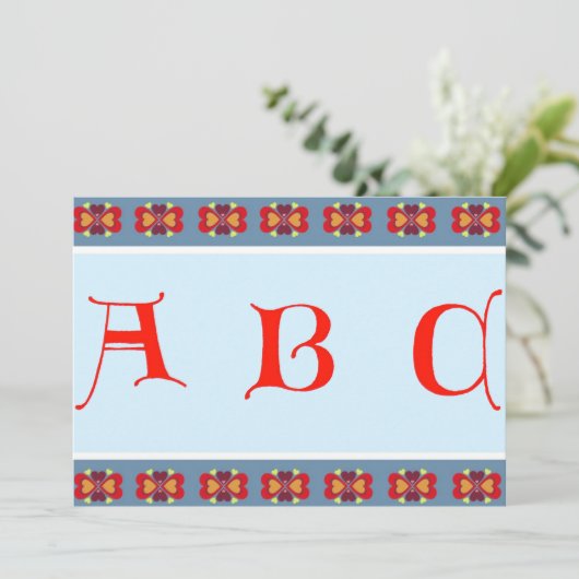 文字ABC招待状 招待状 (スタンド正面)