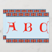 文字ABC招待状 招待状 (正面/裏面)