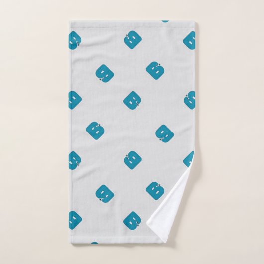 文字Bグレー ハンドタオル (ハンドタオル)