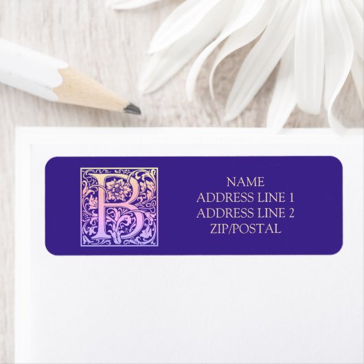 文字Bヴィンテージカラフル最初の文字のグラデーション ラベル (インサイチュ)