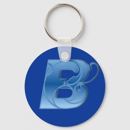 文字B キーホルダー (正面)