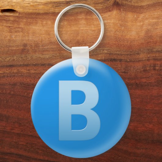 文字B キーホルダー (正面)