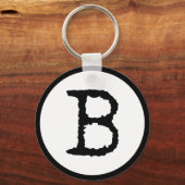 文字B キーホルダー (正面)