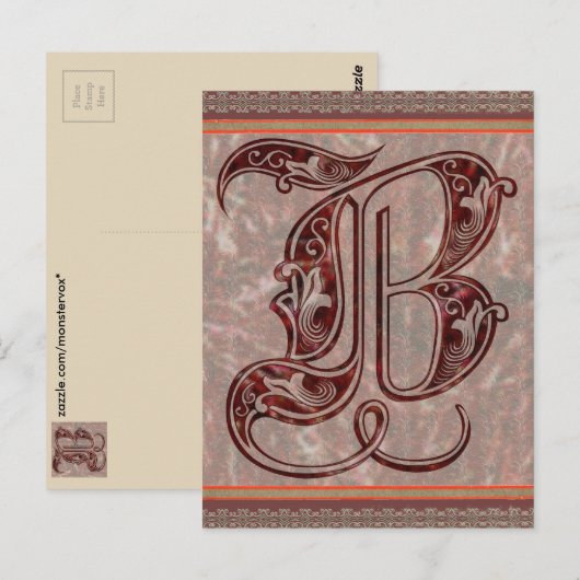 文字B ポストカード (正面/裏面)