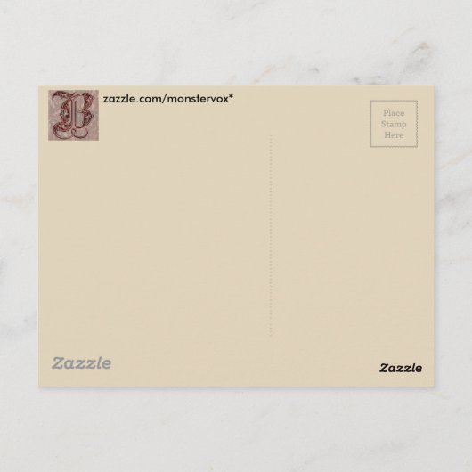 文字B ポストカード (裏面)