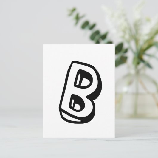 文字B ポストカード (スタンド正面)