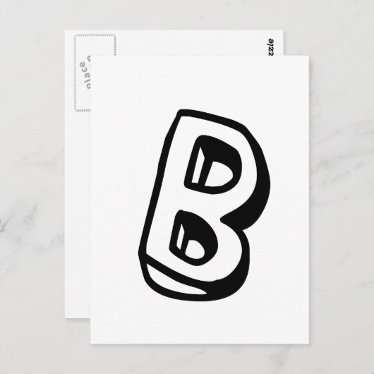 文字B ポストカード (正面/裏面)