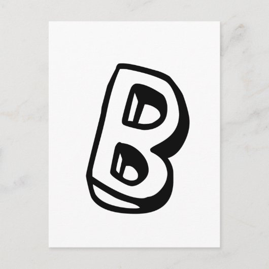 文字B ポストカード (正面)