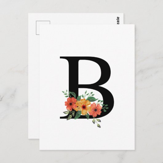 文字B ポストカード (正面/裏面)