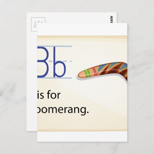 文字B ポストカード (正面/裏面)
