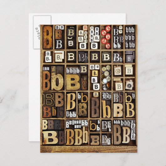 文字B ポストカード (正面/裏面)