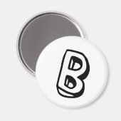 文字B マグネット (正面/裏面)