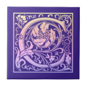 文字Cヴィンテージカラフル最初の文字グラデーション タイル (正面)