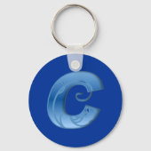 文字C キーホルダー (正面)