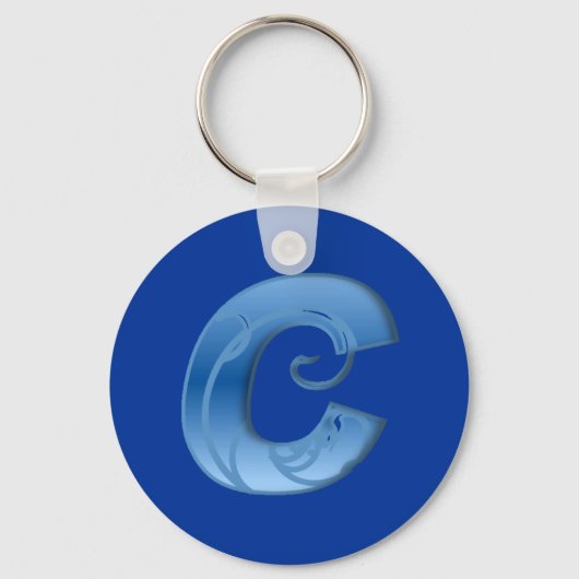 文字C キーホルダー (正面)