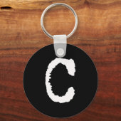 文字C キーホルダー (正面)