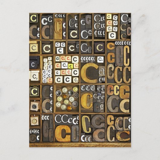 文字C ポストカード (正面)