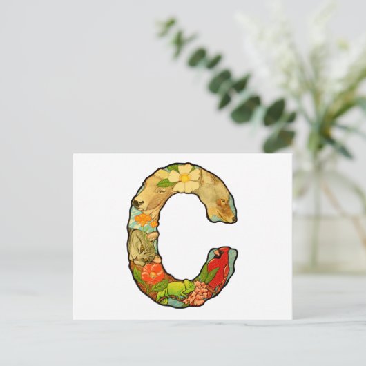 文字C ポストカード (スタンド正面)