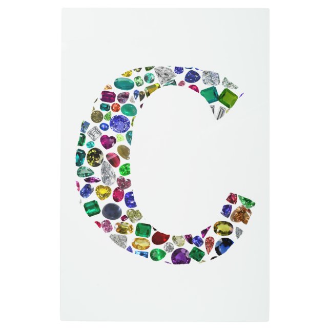 文字C メタルプリント (正面)