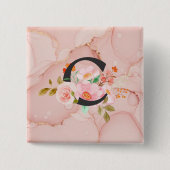 文字C 缶バッジ (正面)