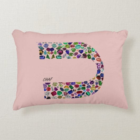 文字'CHAF' アクセントクッション (正面)
