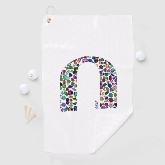 文字'CHAF' ゴルフタオル (インサイチュ)