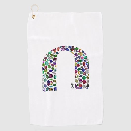 文字'CHAF' ゴルフタオル (正面)