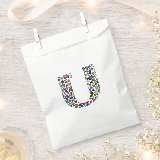 文字'CHAF' フェイバーバッグ (クリップ留めされた状態)